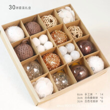 30-Piece Pink Christmas Ball Ornaments Set