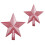 2-Piece Pink Glitter Star Tree Topper, 15 cm 1