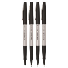 Paper Mate Flair Fineliner Pens - Ultra Fine Point 0.4mm - Black Ink - Pack of 4