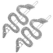 Set van 2 metalen haarspeldjes in de vorm van een slang, voor het stylen, verdelen van het haar en dagelijks gebruik bij diverse gelegenheden.