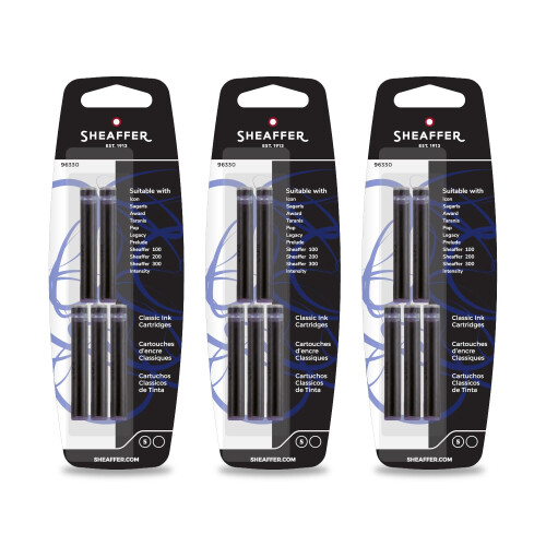 Sheaffer Cartridge Classic Black Pack of 3