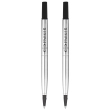 Parker Rollerball Pen Original Quink Ink Refills - 0.7mm Medium Point - Black Ink ? Pack of 2
