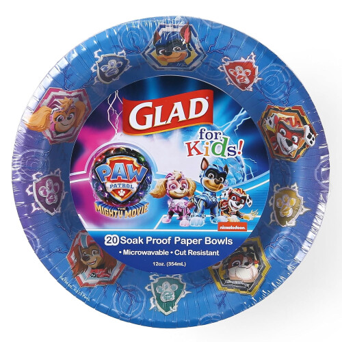 Χάρτινα μπολ Paw Patrol για παιδιά, 12oz, συσκευασία των 40 τεμαχίων