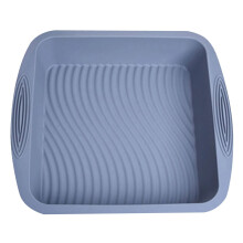 Moule à gâteau carré en silicone (27 x 25 x 6 cm) - Moule de cuisson antiadhésif, résistant à la chaleur pour gâteaux, brownies, riz et