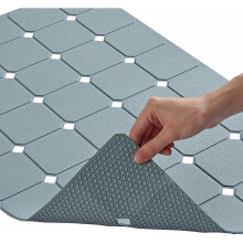 Tappetino in silicone per vasca da bagno, 45x71 cm, grigio