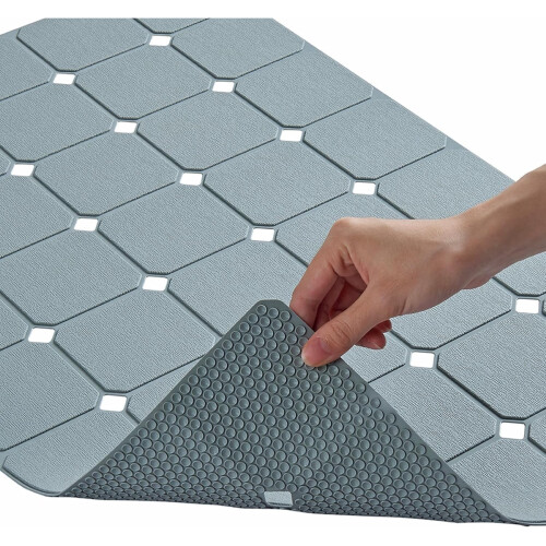 Siliconen badmat 18x28 inch grijs