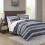Queen Bed in a Bag Set – Red & Grey Stripes, Microfiber 1