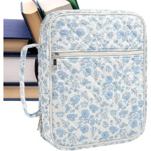 Funda para Biblia, bolsa de iglesia con asa, bolsa para Biblia con bolsillo con cremallera y suministros de estudio para el estudio cristiano, para