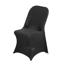 BalsaCircle6Svart Spandex Elastisk Sammenleggbar Helsittende Stoltrekk Sliptrekk Bryllupsdekorasjoner