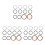 36Pcs Assorted Color Differential Drain Plug Washers Metal Durable Set 3