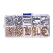Crúb Gliomach Crimp Deireadh Clasp Seodra Déanamh Teanntáin Ribín Rothlach Síneadh Muince Leathair Corda Aimsithe DIY
