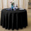 Black Polyester Round Tablecloth 180cm 1