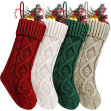 2/4/6-pack personliga julstrumpor, 18 tums kabelstickade julstrumpor för familjen, julklappar och dekorationer till eldstaden