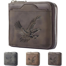 Ανδρικό Vintage Δερμάτινο Πορτοφόλι Eagle Σκούρο Καφέ