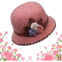 Women's Floral Knit Bucket Hat, One Size
