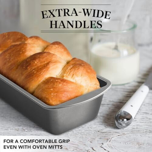 Extra Large Bread Pan, 13" x 5" Long Loaf Pan, Nonstick Baking Pan, Rectangular Loaf Tin, Set of 2 2
