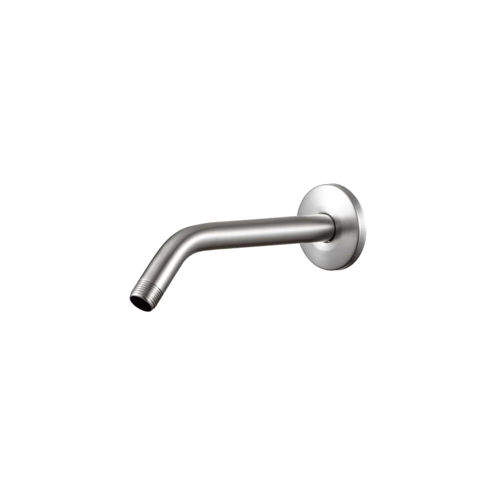 Shower Arm With Flange, 10 In Brushed Nickel Wall Mount Replacement Angle Shower Head Arm Wall-Mounted For Fixed Shower Head & Handheld Showerhead 9165521571710