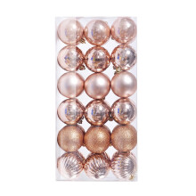 Shatterproof Christmas Ornaments Set, 36 Pcs Rose Gold Baubles, 1.18" (3cm), Compatible with All Tree Types