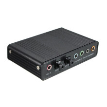 Naierhg6kanálový USB 2.0externí5.1optický S/PDIF audio adaptér zvukové karty, černý