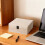 Wooden Storage Box with Flip Lid, White, 1pc 1