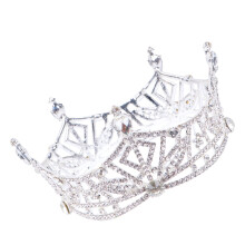 Vintage Rhinestone Crown Tiaras for Women Centerpieces Shower Decor Man Bridesmaid Silver