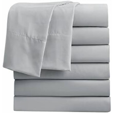 Twin Flat Sheets Pack of 6 Microfiber OEKO-TEX Certified