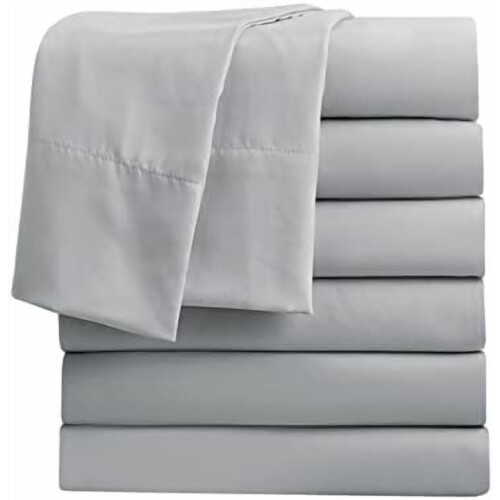 Twin Flat Sheets Pack of 6 Microfiber OEKO-TEX Certified