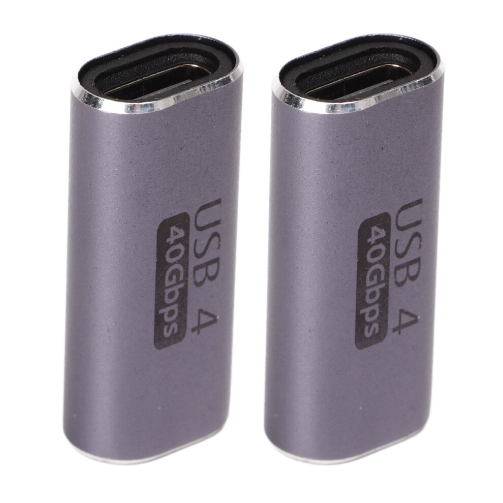 Type C To Type C Adapter Female To Female 40Gbps Data Transfer 100W Fast Charging Usb C Straight Connector 2Pcs 9170372072781