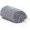 Cotton Throw Blanket Navy White Herringbone 50x60 1