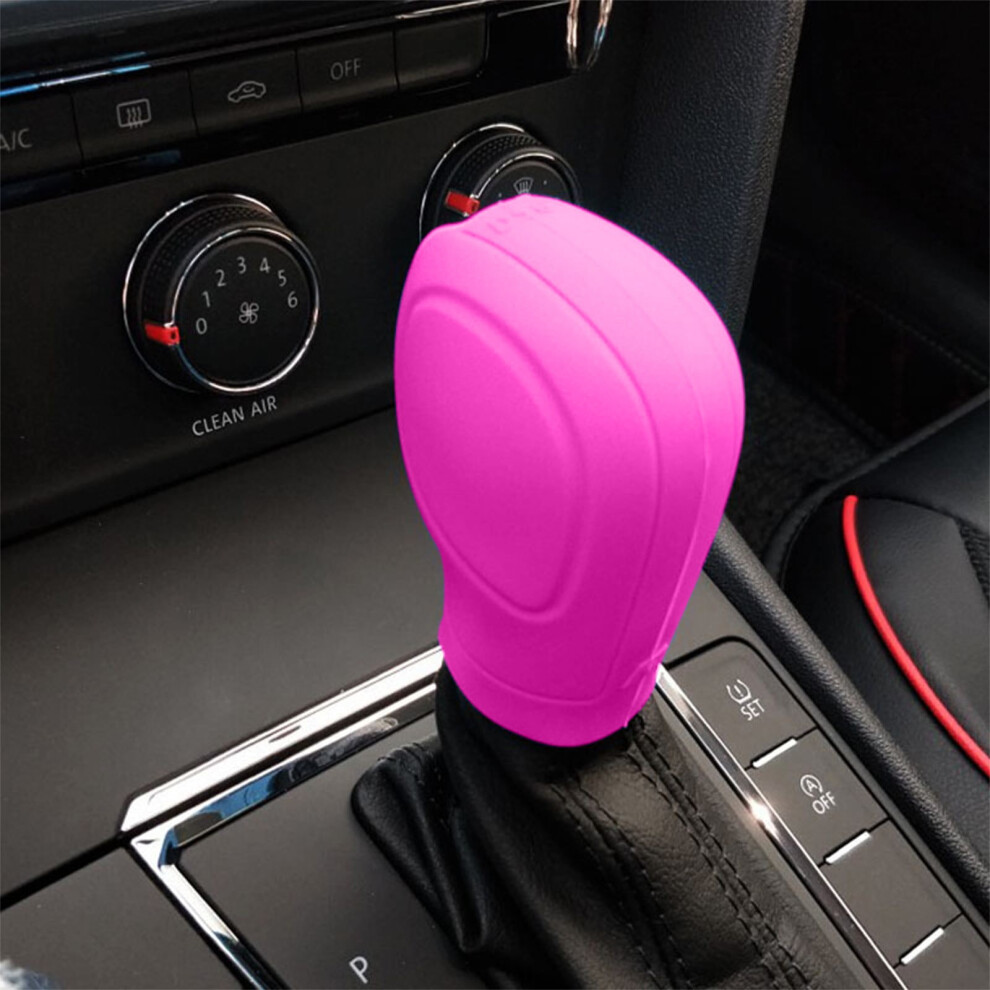 Elastic Silicone Car Shifter Protector Cover, Universal Anti-Slip Gear Knob Cover, Compatible With Most Vehicles Â Hot Pink 9170372075386