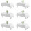White Polyester Rectangle Tablecloth 90in Round 6-Pack 1