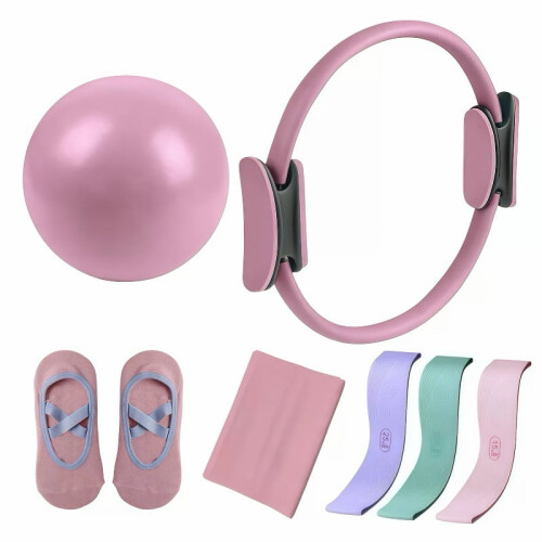 Pilates Starter Kit with Ring, Ball, Bands and Socks