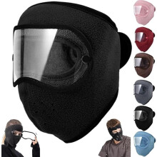 Thermisch fleece wintermasker met afneembare bril