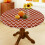 Round Elastic Tablecloth, Waterproof Vinyl with Flannel 1