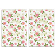 Lot de 2 torchons de cuisine à motif floral Pioneer Flower, en microfibre, 45,7 x 66 cm (18 x 26 pouces).