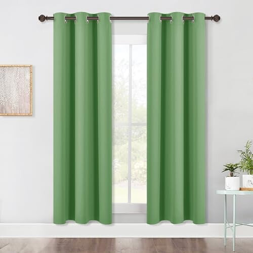 Fresh Green Blackout Curtains 42x72 in 2-Pack