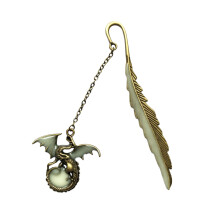 Marcapáginas luminosos de fantasía, regalos para mujeres y niñas, geniales marcapáginas de dragón volador que brillan en la oscuridad.
