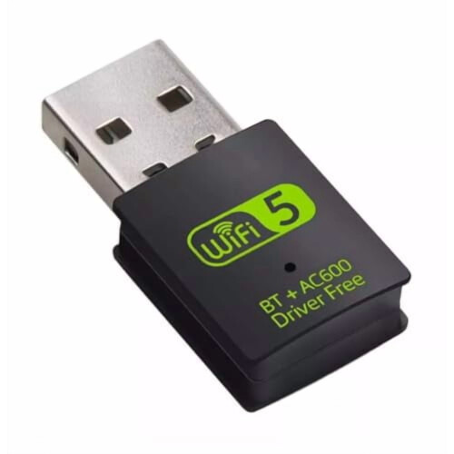 Προσαρμογέας Bluetooth USB WiFi 600Mbps Διπλή ζώνη 2.4/5GHz, Μίνι Dongle χωρίς πρόγραμμα οδήγησης