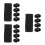 15Pcs Nylon Belt Loop Keepers Black Elastic Adjustable Strap Holders 5