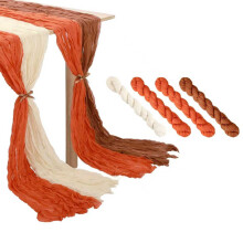 4 Pack Polyester Cheesecloth Table Runners 90 x 180 cm