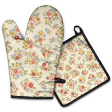 Gants de cuisine Pioneer Flower à motif floral (lot de 2), résistants à la chaleur, 19,5 cm x 30,5 cm