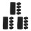 15Pcs Nylon Belt Loop Keepers Black Elastic Adjustable Strap Holders 8