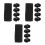 15Pcs Nylon Belt Loop Keepers Black Elastic Adjustable Strap Holders 10