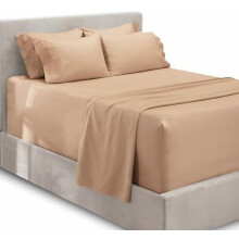 Draps-housses à poches extra profondes - Convient aux matelas de 45 à 60 cm d'épaisseur - Taille California King - Ensemble de 6 pièces - Couleur