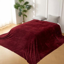 Oversized King Fleece Blanket 120x120", Soft Warm 10'x10' Throw for Bed/Sofa/Camping, Burgundy Red