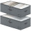 Under Bed Storage Box with Clear Cover, 10-Gallon, 2-Pack 1