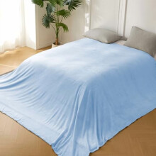 King Size Fleece Blanket 120 x 120 in Sky Blue