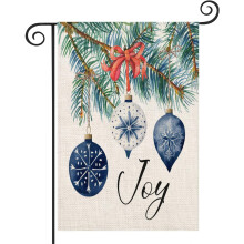 Christmas Garden Flag 12.5x18in Double-Sided Snowflake Tree