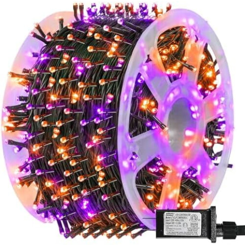 1000 LED Christmas String Lights, Waterproof, 8 Modes, 345