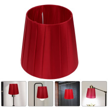 Lot de 2 petits abat-jour à pince rouge foncé anti-poussière pour lampe de table, cadeau idéal pour un collègue ou une pendaison de
